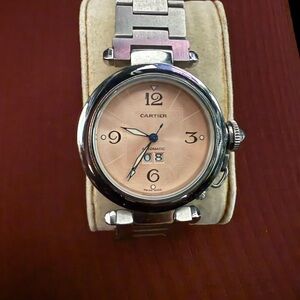 Cartier Pasha Stainless Steel Watch - Silver Case and Bracelet
